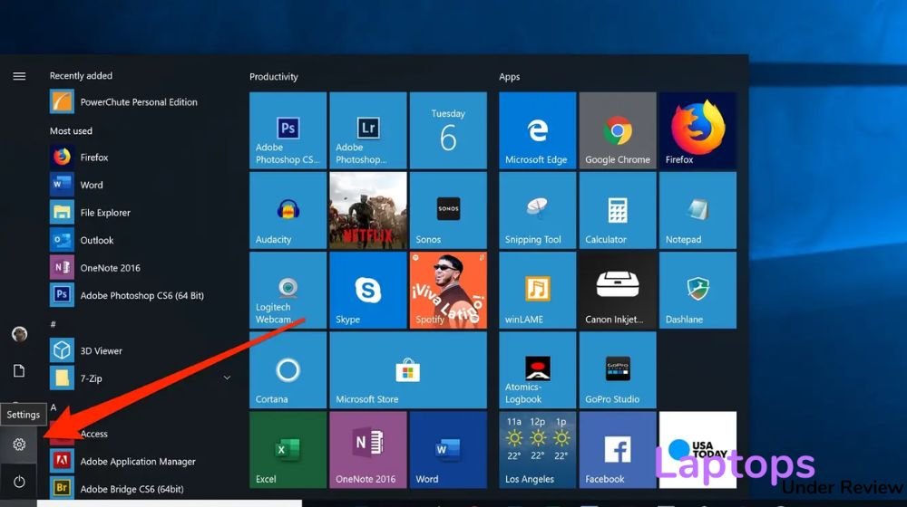 On your PC, open the Settings menu from the Start menu.